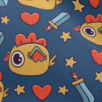 Cute Cartoon Monster Chiffon