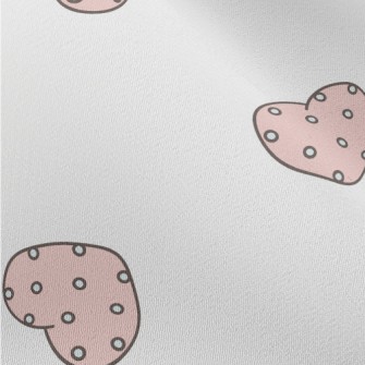 White Polka Dot Love Heart Chiffon