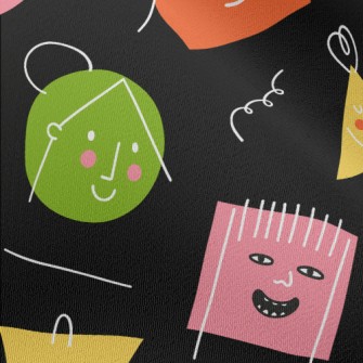 Graffiti Geometric Face Chiffon