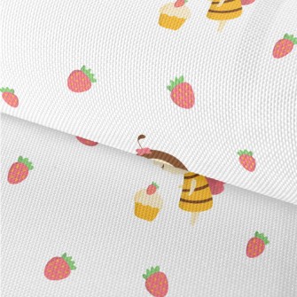 Bee And Strawberry Cake Waterproof Oxford