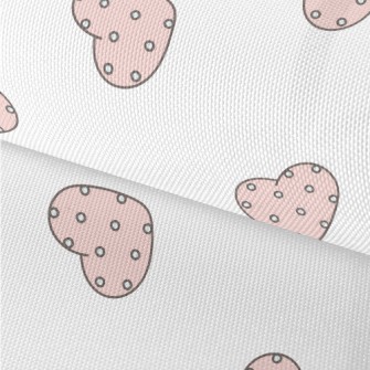 White Polka Dot Love Heart Waterproof Oxford