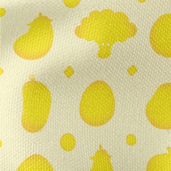 Yellow Vegetables Silhouettes Waterproof Canvas