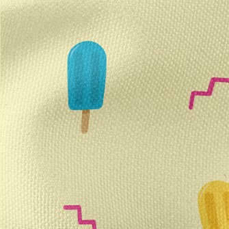 Blue And Yellow Popsicle Waterproof Canvas