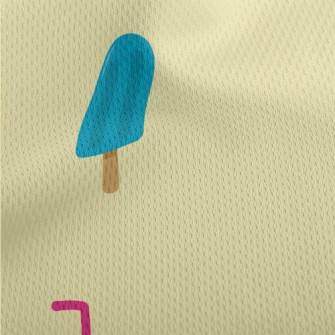 Blue And Yellow Popsicle Athletic Mesh Flat Back