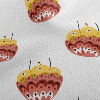 Colorful Ethnic Flowers Athletic Mesh Flat Back