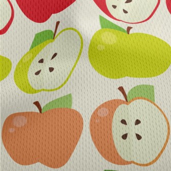 Colorful Apple Slices Athletic Mesh Flat Back