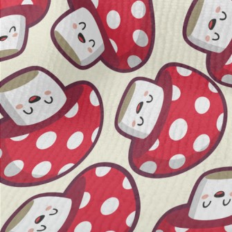 Cute Smiling Mushroom Terry