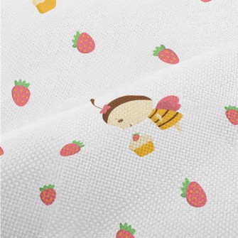 Bee And Strawberry Cake Performance Linen