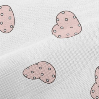 White Polka Dot Love Heart Performance Linen