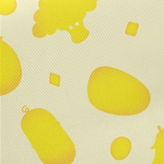 Yellow Vegetables Silhouettes Twill