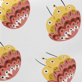 Colorful Ethnic Flowers Twill