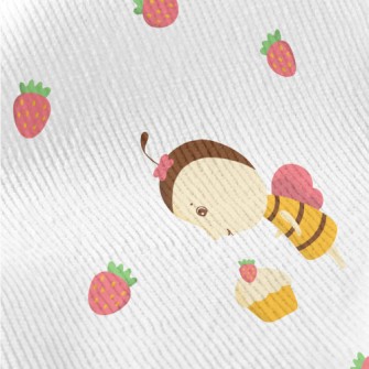 Bee And Strawberry Cake Standard Corduroy