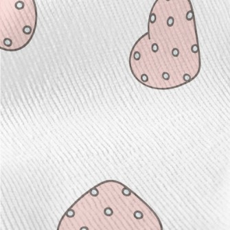 White Polka Dot Love Heart Standard Corduroy