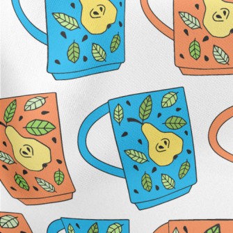 Pear Pattern Mug Stretch Ponte