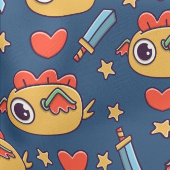 Cute Cartoon Monster Stretch Ponte