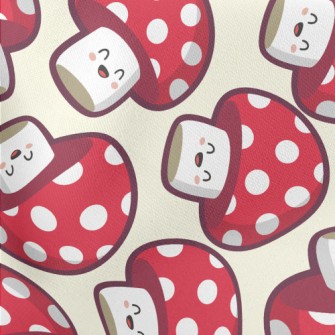 Cute Smiling Mushroom Stretch Ponte