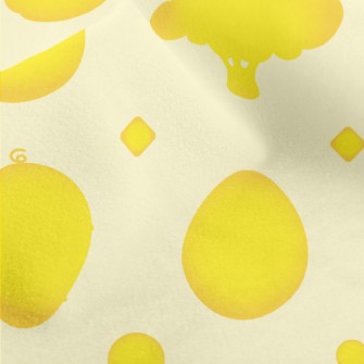 Yellow Vegetables Silhouettes Micro Fleece