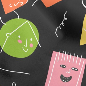 Graffiti Geometric Face Micro Fleece