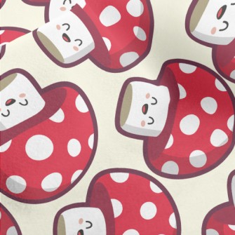 Cute Smiling Mushroom Micro Fleece