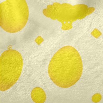 Yellow Vegetables Silhouettes Minky