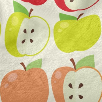 Colorful Apple Slices Minky