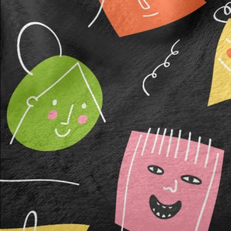 Graffiti Geometric Face Minky