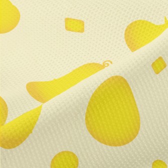 Yellow Vegetables Silhouettes Piqué