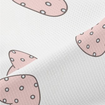 White Polka Dot Love Heart Piqué