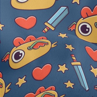 Cute Cartoon Monster Lightweight Performance Linen