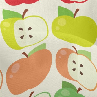 Colorful Apple Slices Lightweight Performance Linen