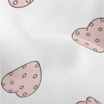 White Polka Dot Love Heart Lightweight Performance Linen