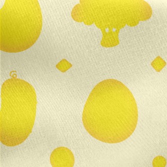 Yellow Vegetables Silhouettes Jersey Backed Fleece