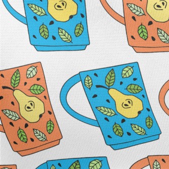 Pear Pattern Mug Pongee