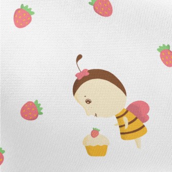 Bee And Strawberry Cake Pongee