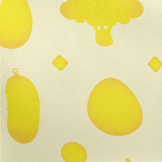 Yellow Vegetables Silhouettes Pongee