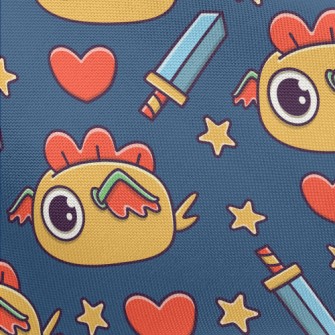 Cute Cartoon Monster Pongee