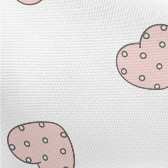 White Polka Dot Love Heart Pongee