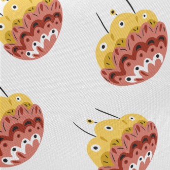 Colorful Ethnic Flowers Midweight Cotton Poplin