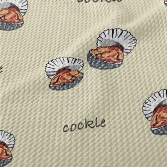 Cartoon Hand Drawn Cockle Birdseye Piqué