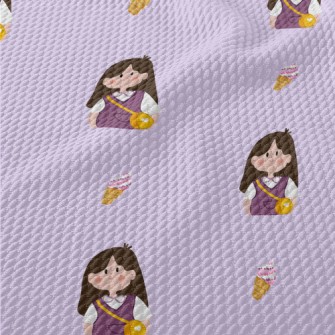 Happy Outing Little Girl Birdseye Piqué