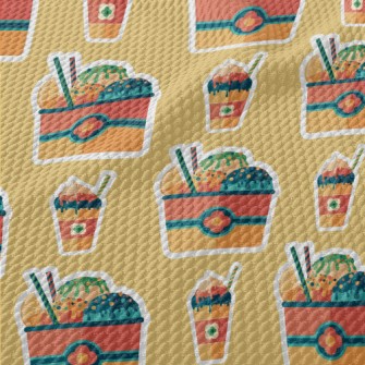 Fruit Ice Cream Stickers Birdseye Piqué