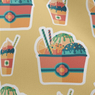 Fruit Ice Cream Stickers Chiffon