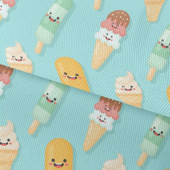 Playful Cartoon Popsicle Waterproof Oxford