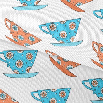 Exquisite Pattern Teacup Waterproof Oxford