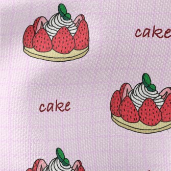 Strawberry Cream Cake Waterproof Canvas