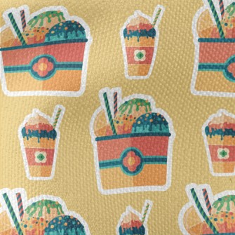Fruit Ice Cream Stickers Waterproof Canvas