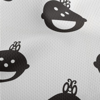 Happy Children Smiling Faces Athletic Mesh Flat Back