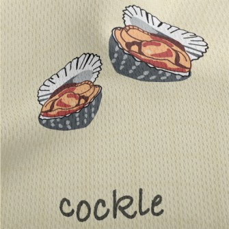 Cartoon Hand Drawn Cockle Athletic Mesh Flat Back