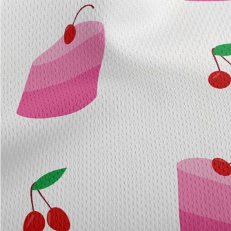 Cherry Pudding Cake Athletic Mesh Flat Back