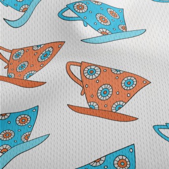 Exquisite Pattern Teacup Athletic Mesh Flat Back